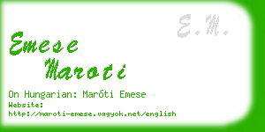 emese maroti business card