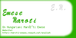 emese maroti business card